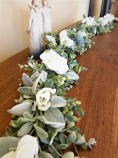 Wedding Decorations For Table Eucalyptus Garland Greenery Etsy Lamb