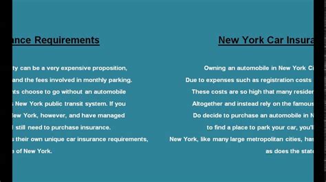 This is findlaw's hosted version of new york consolidated laws, insurance la. New York Car Insurance Requirements☼☼ - YouTube