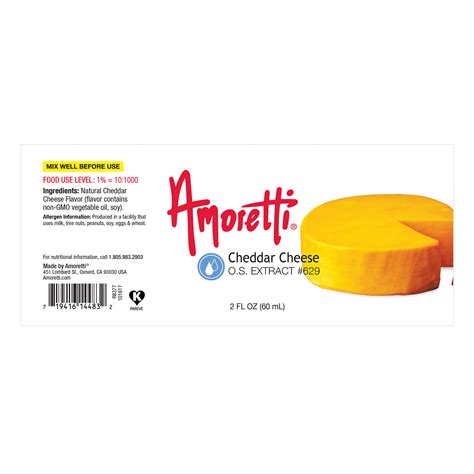 Cheddar Cheese Extract Oil Soluble — Amoretti