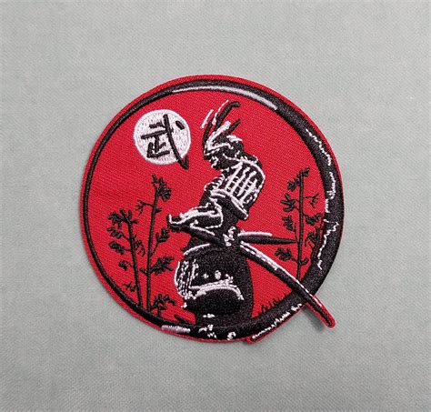 Patch figure Samurai Patch thermocollant brodé sur fer ou à coudre
