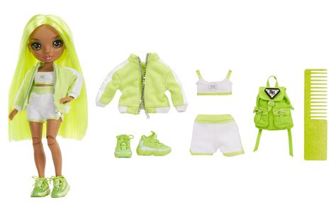 Rainbow High Jr High Karma Nichols 9 Inch Neon Green Fashion Doll With