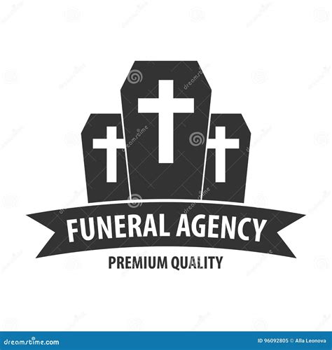 Funeral Home Undertaking Ceremonial Service. Funeral Agency. Vector