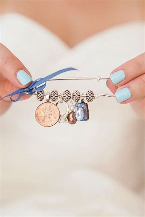 Make A Custom Old Borrowed New And Blue Charm Pin To Wear On Your