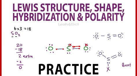 Lewis Structure Shape Hybridization And Polarity Practice Organic