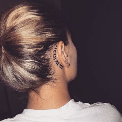 Top Trendy Achter Oor Tattoos 2019 Behind Ear Tattoos Neck Tattoo