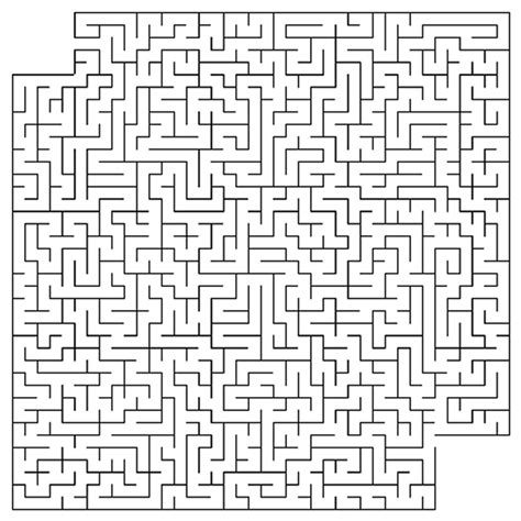 Difficult Maze Coloring Pages Sketch Coloring Page