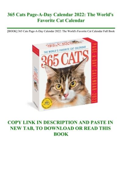 Book 365 Cats Page A Day Calendar 2022 The Worlds Favorite Cat