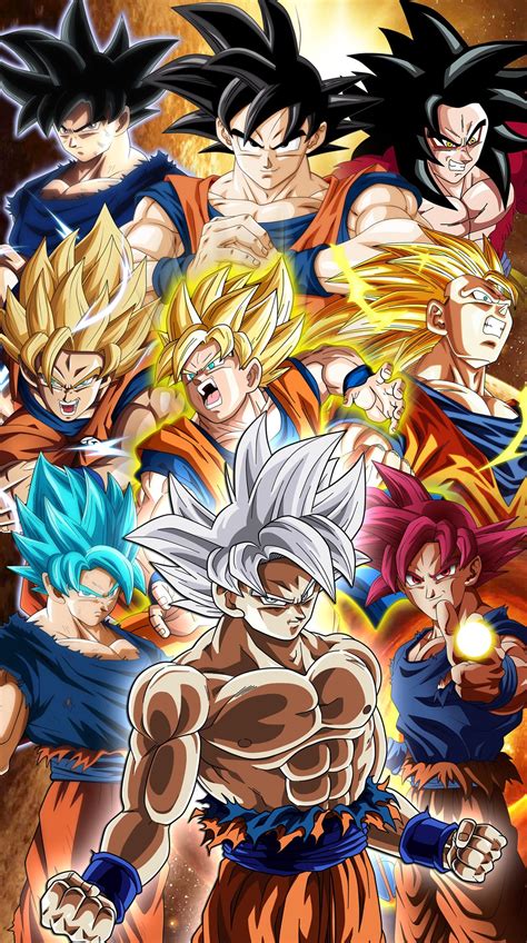 All Goku Transformations Fondo De Pantalla Personajes De Dragon Ball
