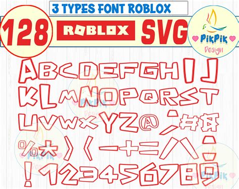 128 Bundle Roblox Font Svg Cricut Roblox Clipart Roblox Png Etsy