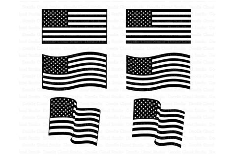 Instant Download American Flags Svg And Silhouette Studio Cutting File