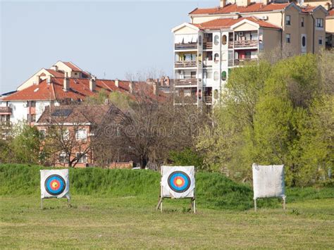 Archery Target Also Called Bullseye Target In An Archers Field Used