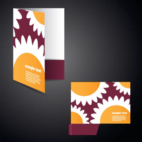 Vector Layout Folder Cover Design Set 02 Free Download