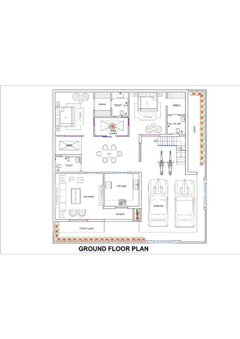 50x50 House Plan With Elevation Design 3d Arquitetura Casas Casas