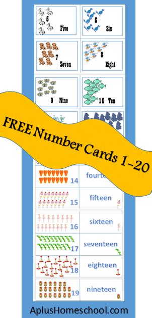 Free Number Cards Printable Fun Math Bundle Number Cards Number