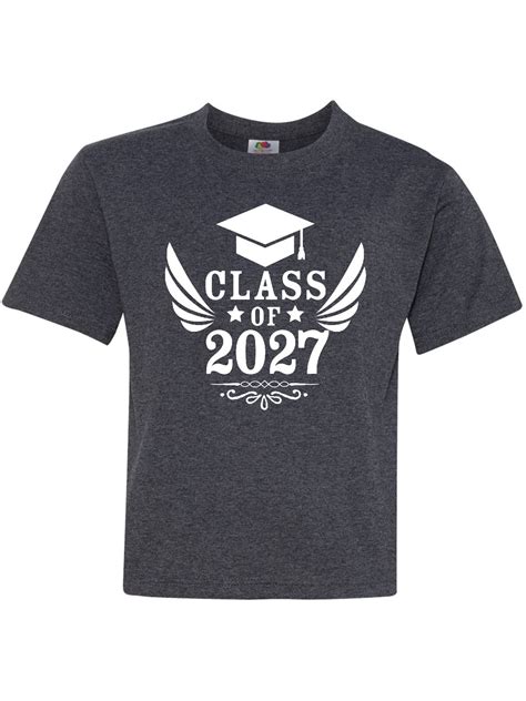 Inktastic Class Of 2027 With Graduation Cap And Wings Child Short