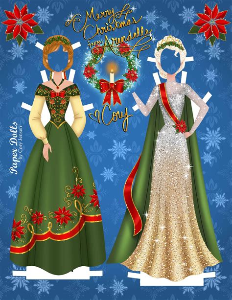 Anna And Elsa From Disneys Frozen Paper Dolls By Cory Jensen 16 Of