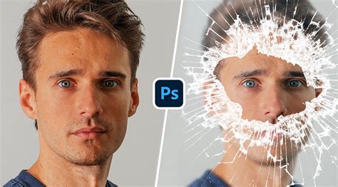 how to create a simple broken glass effect in photoshop mypstips