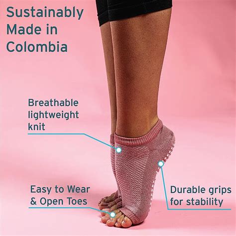 Pack Tucketts Yoga Pilates Toeless Socks With Grips For Women Non Slip Oupialqklc