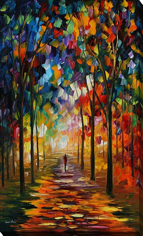 Forest Path By Leonid Afremov Painting Print On Wrapped Canvas