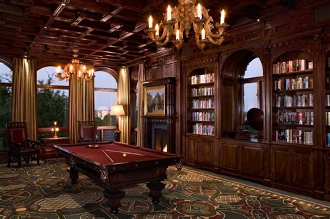 Billiards Room In This Gothic Jacobean And Tudor Inspired Manor By