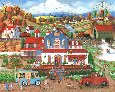 Original American Folk Art Paintings by Mary Ann Vessey