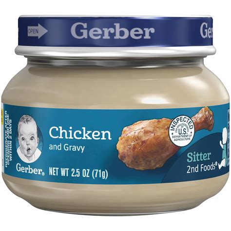 Gerber 2nd Foods Chicken And Gravy Baby Food 25 Oz Jar