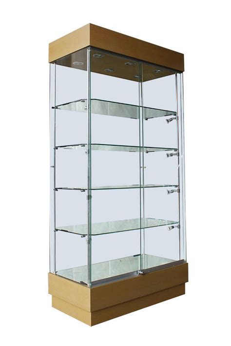 Shop with afterpay on eligible items. 1000mm Wooden Full Glass Display Cabinets