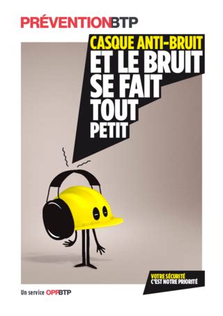 Pr Vention Btp Casque Anti Bruit Et Le Bruit Se Fait Tout Petit