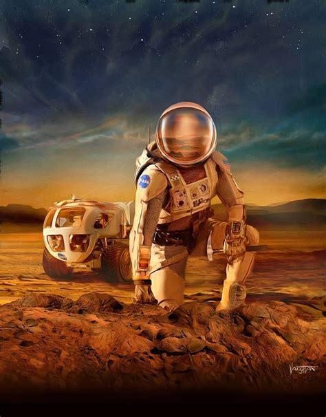 Nasa Astronaut On Mars By James Vaughan Astronaut Wallpaper Nasa