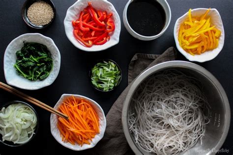 So it's naturally gluten free. Japchae (Stir-Fried Korean Glass Noodles) - Pups with ...