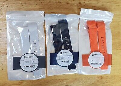 Koretrak Health Fitness Tracker Replacement Wrist Band Straps White Blue Orange Ebay