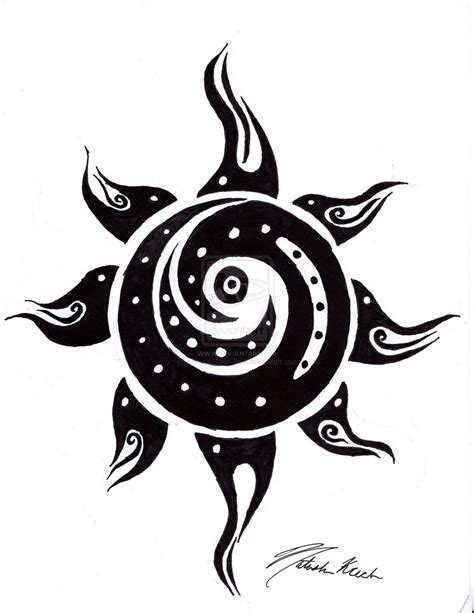 Tribal Tattoo Sun Designs Tribal Sun Design By Forest Quick Paw