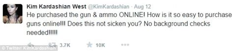 Kim Kardashian Goes On An Anti Gun Rant On Twitter