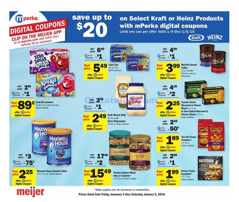 Meijer 2 Day Sale January 4 – 5, 2019. View Latest Mejer Flyer and