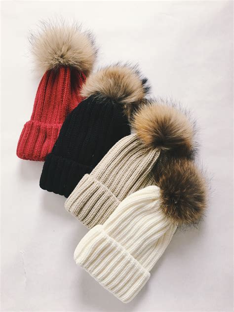 Winter Hats Winter Fashion Winter Accessories Sweater Hats Fur Pom