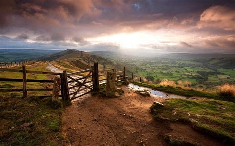 Wallpaper Sunlight Landscape Sunset Sea Hill Nature Sky Field