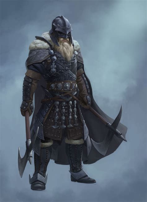 Artstation Barbarian Nik Overdiek Viking Character Fantasy