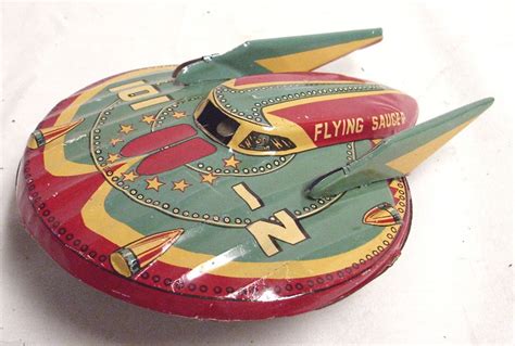 101 Z Flying Saucer Tin Friction Space Toy 1950s By Modern Toys Of