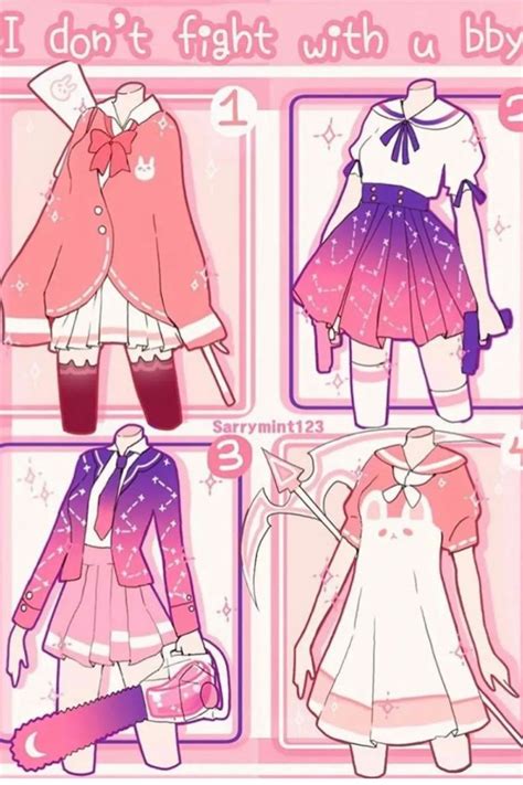 Anime Outfits Art Outfits Cartoon Outfits Dress Design Sketches