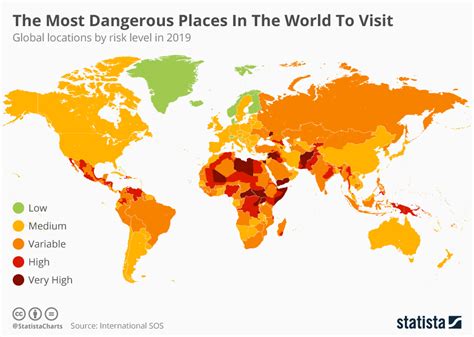 Most Dangerous Places In The World Map