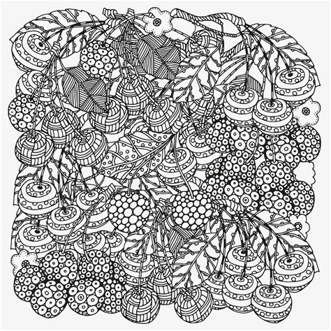 Free printable christmas coloring pages for adults. Zentangle fruit. Adult coloring book. on Behance