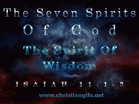 The Seven Spirits The Spirit Of Wisdom Christian S