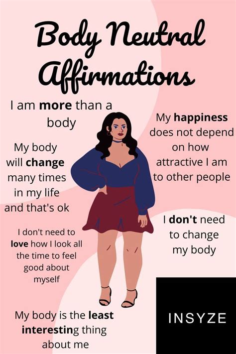Body Neutral Affirmations Body Positive Quotes Body Acceptance