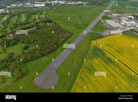 An Aerial View Of Hucknall Aerodrome Near Nottingham Stock Photo Alamy