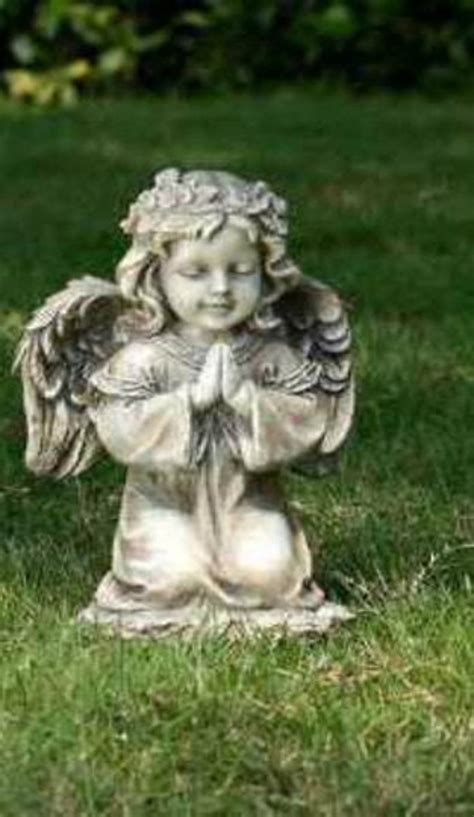 Kneeling Angel Praying Angel Figurine Angel Statue Garden Etsy