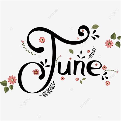 Bulan Juni Dihiasi Dengan Bunga Juni Clipart Juni Bulan Juni Png Dan