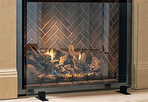 Ams Fireplace Manhattan Modern Free Standing Glass Fireplace Etsy Glass Fireplace Screen