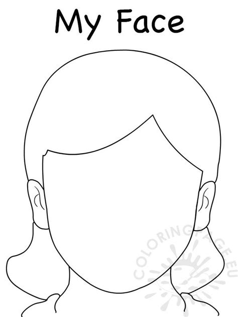Face Blank Girl Template Coloring Page