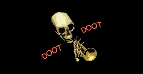 Doot Doot Mr Skeletal Skull Trumpet Meme Doot Doot Kids T Shirt