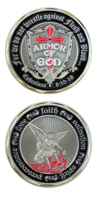 Armor Of God Shield St Michael Challenge Coin